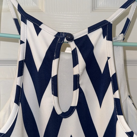 Wild Daisy Fit & Flare Halter dress key-hole button closure Size S - Picture 3 of 4